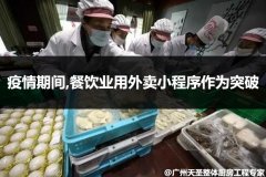 疫情期间,餐饮业用外卖小程序作为突破