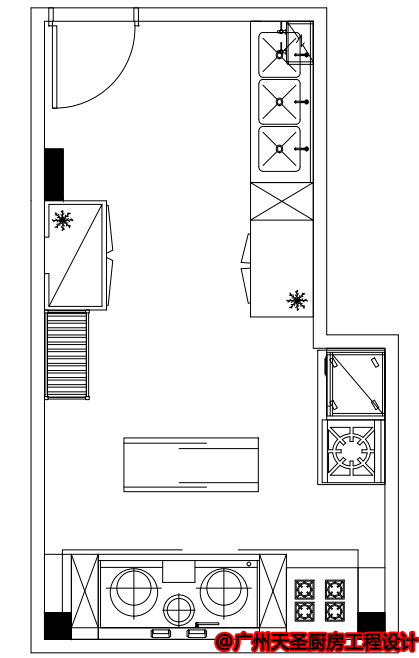 酒店商用厨房平面设计
